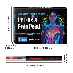 Vibrant Fluorescent Coloring Pens Set (16 Color)