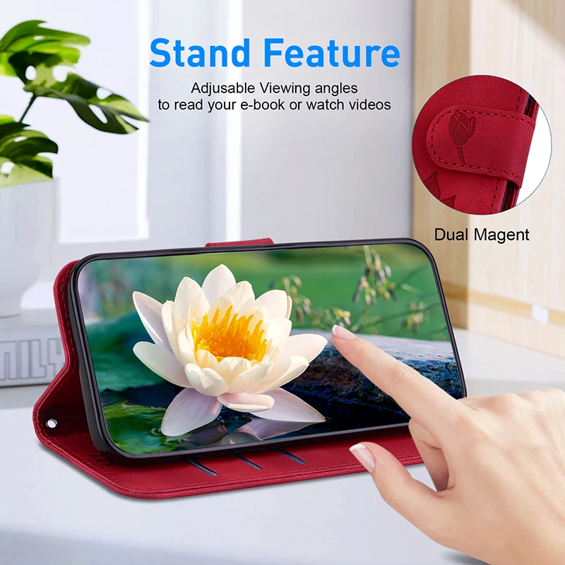 Magnetic Leather Flip Cover Wallet Phone Case