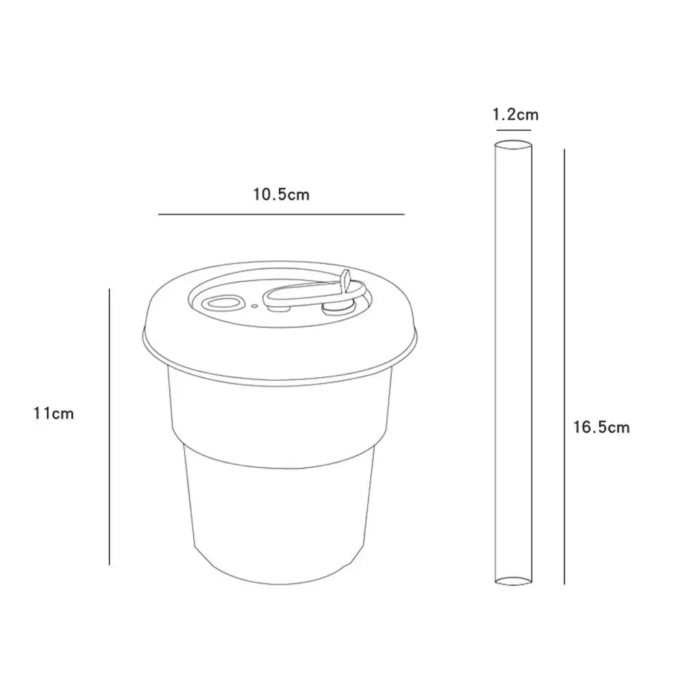 380ML Silicone Water Cup Portable Cute Children's Plastic Cup with Straw Leakproof Sport Water Bottle Children Birthday Gift