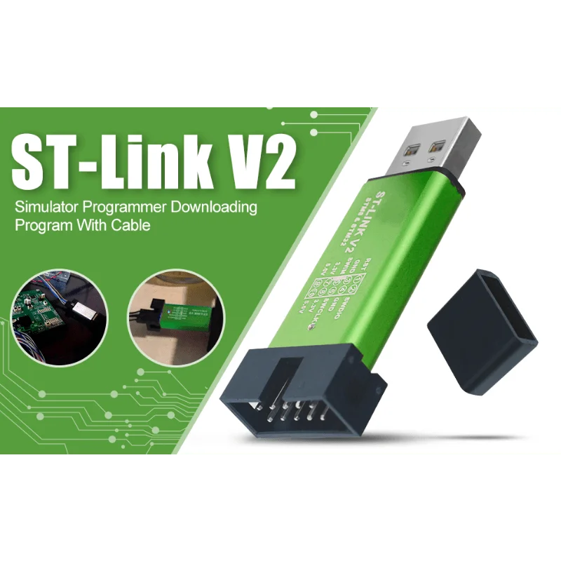 ST-LINK V2 STM8/STM32 디버거 및 프로그래머, 시스템 테스트 및 펌웨어 프로그래밍 통합(임의의 색상)