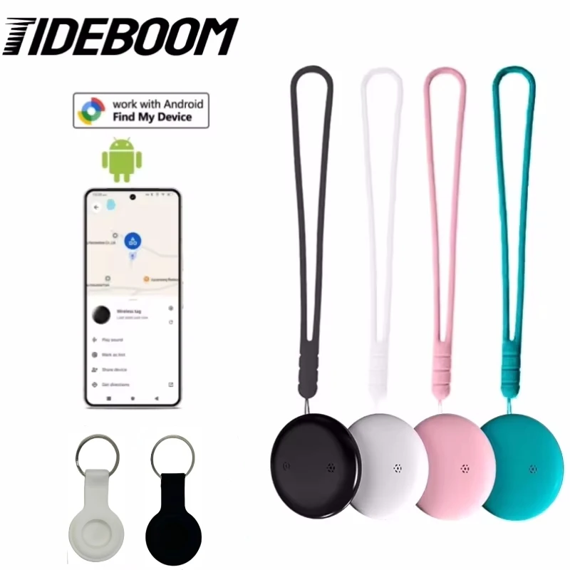 Mini traceur intelligent Bluetooth pour Android, 1 pièce, détecteur de clé, sac perdu, traceur d'étiquette aérienne, fonctionne avec Google Find My Device