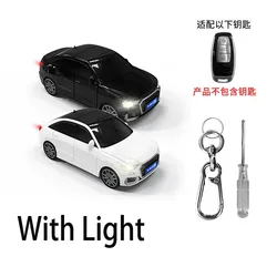 Premium Creative Fob Key Case Cover - Luxury Auto Car Accessory - Black (ADA6 With Light)