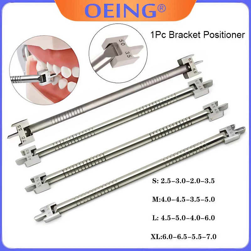 1 PC ทันตกรรม Bracket Positioner สแตนเลส Rod Ortho วัสดุ Instruments จัดฟัน Gauge Locator เครื่องมือทันตแพทย์ตําแหน่ง 1