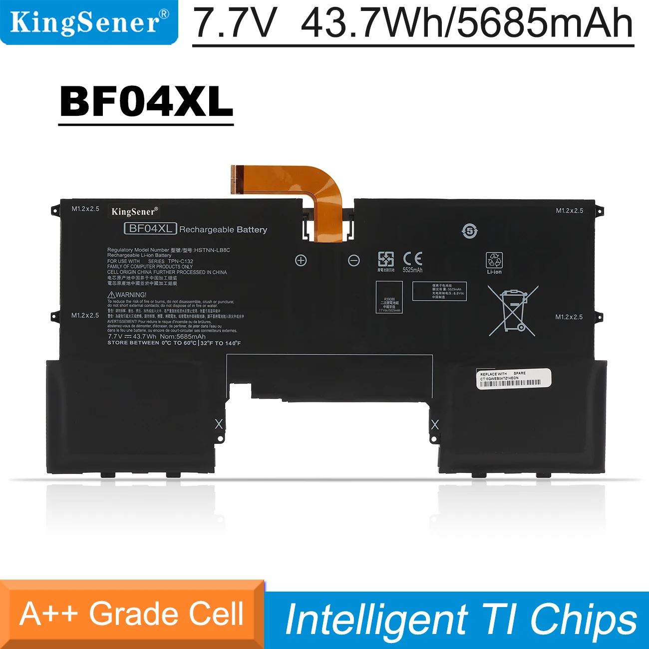 Bateria Kingsener para hp Spectre Bf04xl 13-af000 13-af002la 13-af520tu 13-af018tu 13-af012dx 924843421 924960855 Hstnn-lb8c