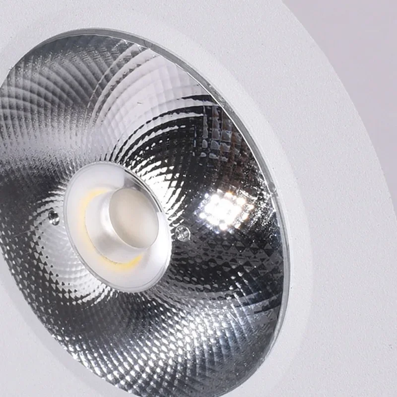 Ultra Thin Led COB Downlight Round Ceiling Recessed Spotlights Black White 360 Degrees Rotatable Function LED Down Lightings