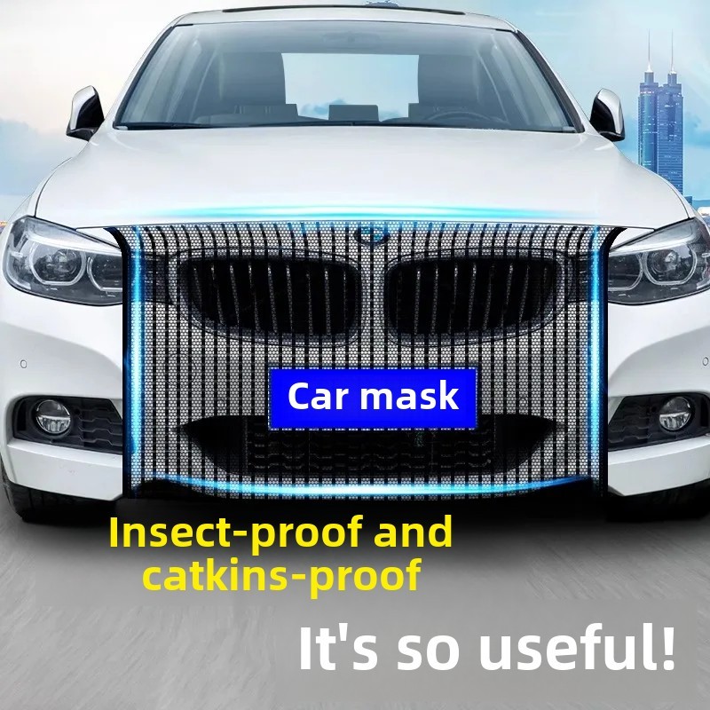 Car Radiator Protection Net Front Face Bug Net Poplar Cotton Dust Proof Cover for Car Head Automobile Accessories
