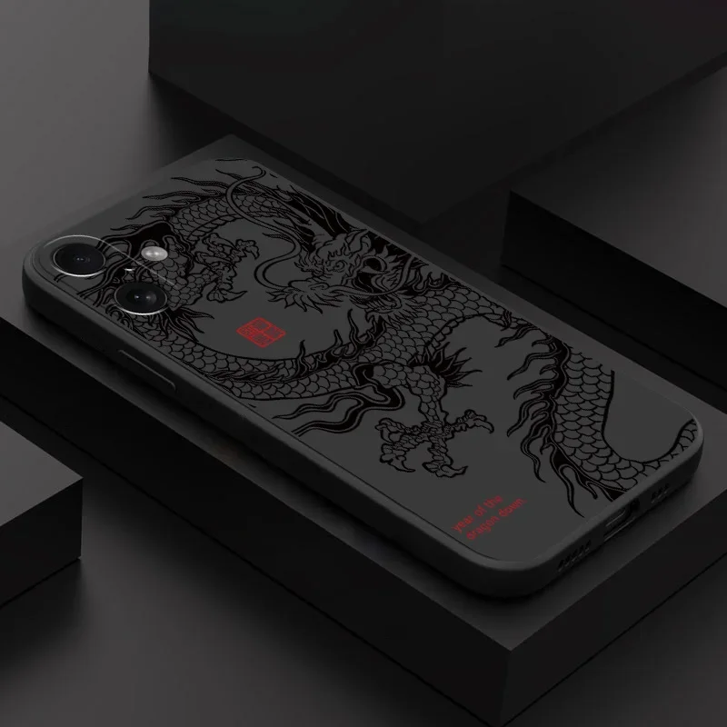 Chinese Dragon Design Slim Phone Case - Fashionable Protective Cover