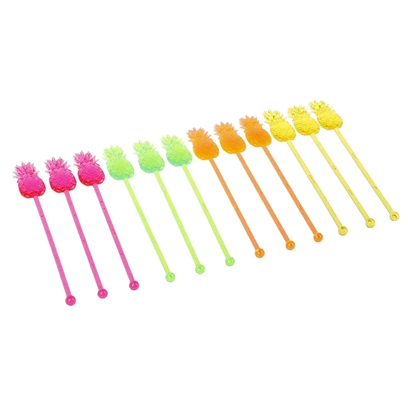 12pcs Pineapple Cocktail Swizzle Sticks Stirrer Coffee Wine Muddler Puddler Bar Tools Products Barware