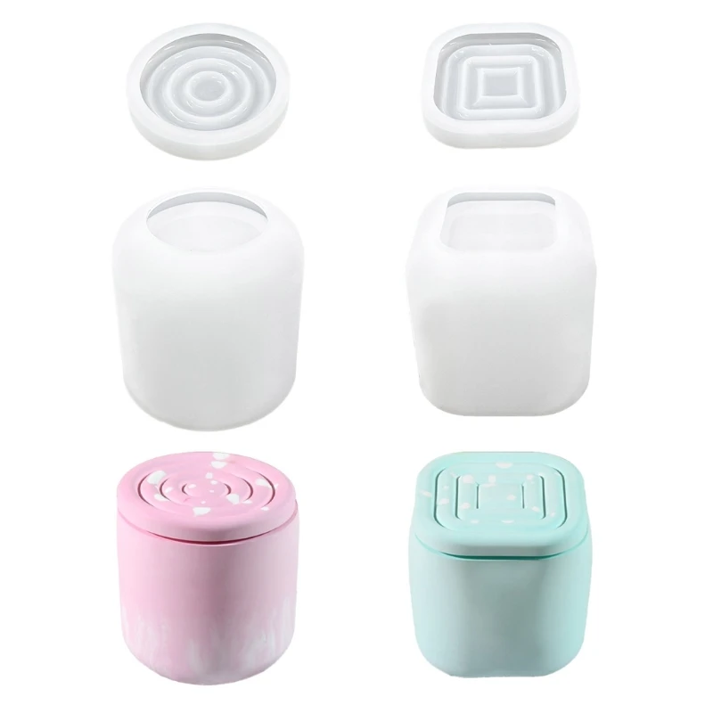 Storage Box Moulds Jar Resin Molds Cup Moulds Gift for Hand-making Lover