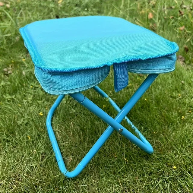 Portable Folding Stool with Handle, Outdoor Camping Fishing Stool, Zipper Stool for Outdoor 2