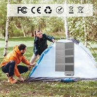 Panneau solaire pliable MHPOWOS 80 W, alimentation portable avec 4 ports (DC/USB-C/2xUSB-A) et connecteur 7 en 1 pour sauvegarde d'urgence 5