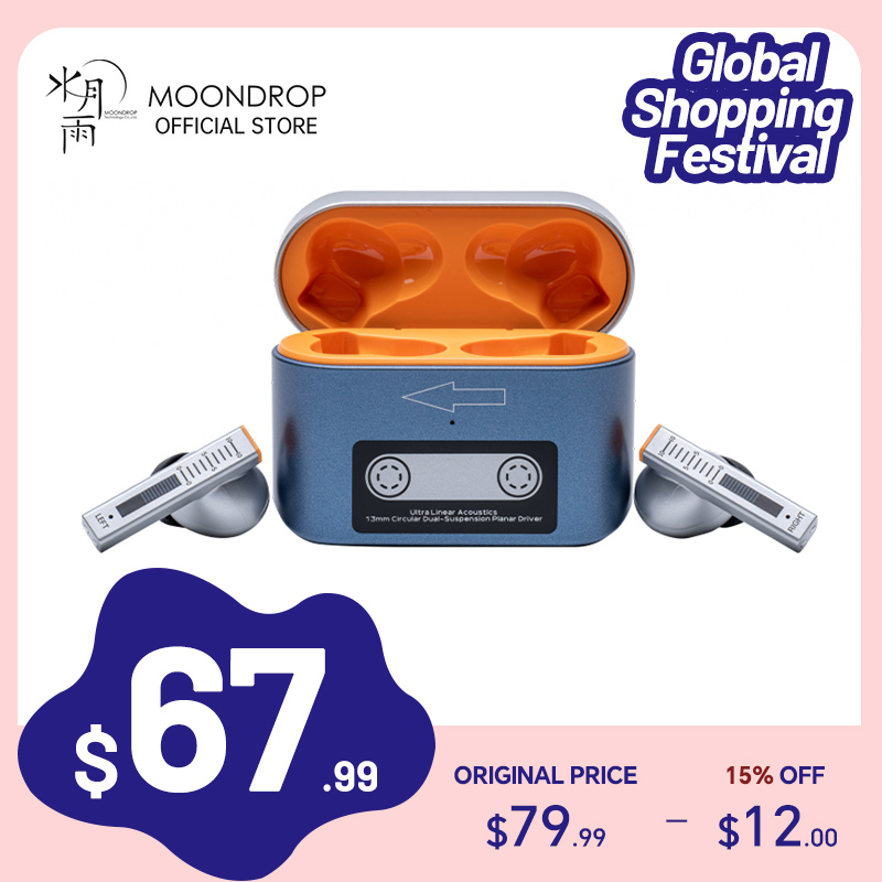 MOONDROP Golden Ages TWS Earphones 13mm Super-Linear Full-Frequency Planar Magnetic Driver Multi-Protocol Lossless Transmission