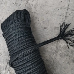 Durable Black Nylon Braided Rope - Wear - Resistant Binding Cord (6mmx10m)