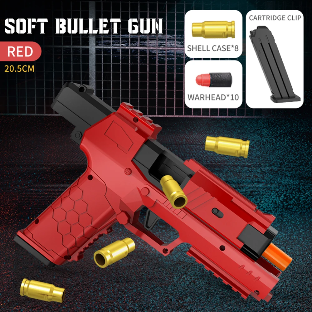 1:1 Model Splat Ball Gun Manual Shell Ejection Soft Bullet Toy Gun For Kids Pistol Weapons Range Ejecting Gel Blasters Gun Gift 3