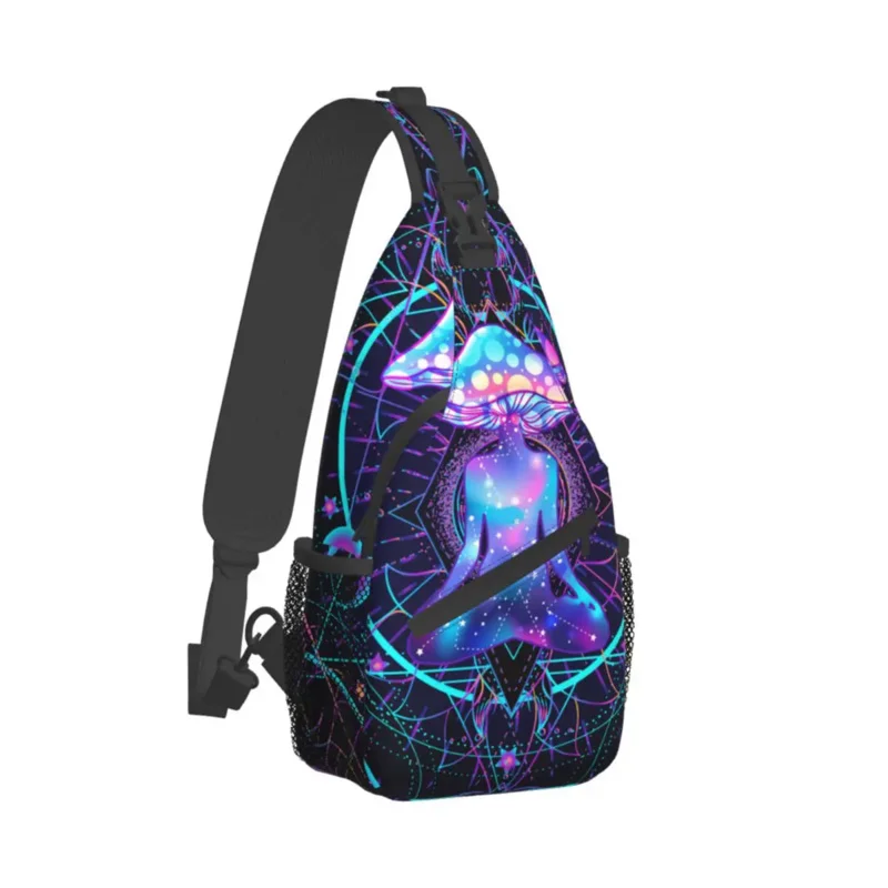 Magic Mushrooms Crossbody Chest Bags Pattern Pockets Travel Pack Messenger Sports Teens Shoulder Bag Unisex edc tactical molle pouch military chest waist pack shoulder bag outdoor sports hunting riding travel messenger crossbody bags