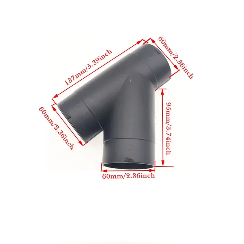 Heater Duct Connector Air Heater Exhaust Connector 60mm/75mm Y Branch T Piece Air Vent Ducting Outlet Connector For Webasto Air Diesel Parking Heater Exhaust w/Regulating Valve