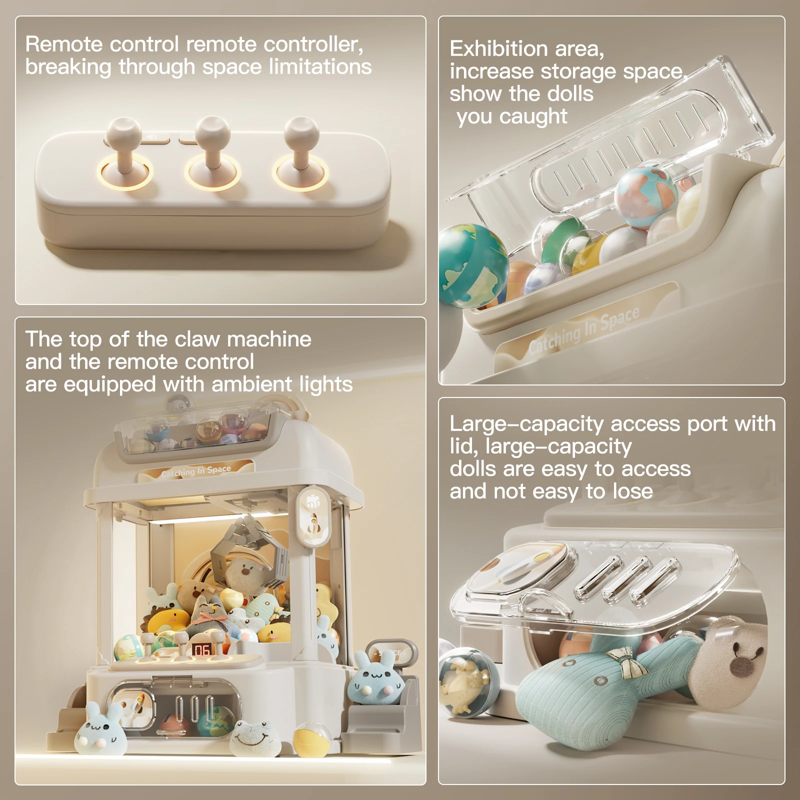 Remote control claw machine clip doll game machine doll toy