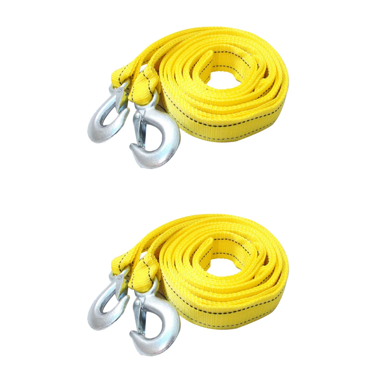 

Set 2 Heavy Duty Tow Strap Car Rope Safety Straps Towing Pulling Trailer Winch Hooks Off road Shackle