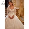 Long Sleeve Wedding Dress 2025 Sweetheart Appliques Bride Ball Gown Royal Train customized SwanSarah AS141 Vestido De Novia 3