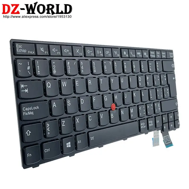 Las de gr hu ch Sws Cfr Cfb si be fr cz Teclado Retroiluminado para Lenovo Thinkpad T460p T470p Laptop Qwertz Azerty Francês sk uk - Imagem 2