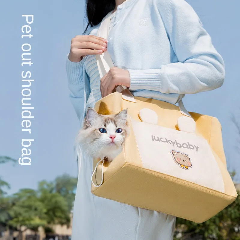 Pet Carrier Bag Pet Bag Portable Pet crossbody Shoulder Bag Breathable Outdoor Travel Puppy Dog Cat Carrier Small Dogs Cats Handbag Slings Bags