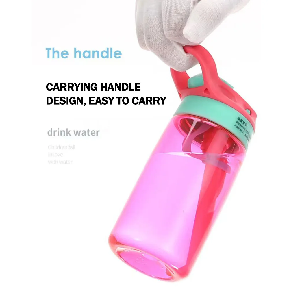 Student Mug Sports Drop-proof and Leak-proof Straw Mug, 480ml Large Capacity Summer Kids Sports Mugs