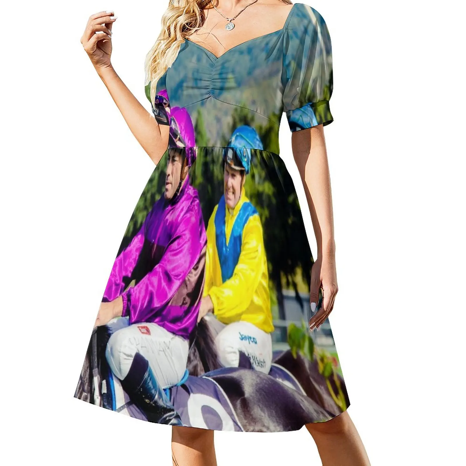 

Jockeys On Racehorses Sleeveless Dress festival outfit women dress for women dresses ladies 2024 summer
