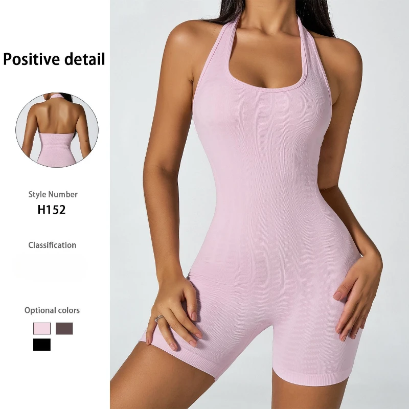 hollow back bodysuit, high elasticity body shaping fitness bodysuit, tummy control tight yoga romper