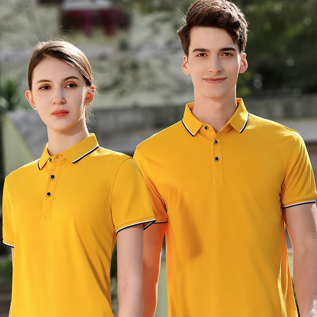 Men Women Polo Shirts Unisex Work Clothes Short Sleeve Solid Support  Customized Print Embroidery Logo For Lovers/group/company - Polo Shirts -  AliExpress