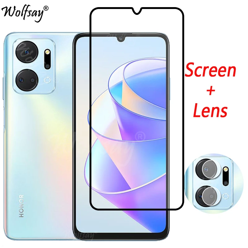 Full Cover Whole Glue Vetro Temperato Per Honor X7A Screen Protector Per Honor X7A X6S X6 X8 X9 Vetro Per Fotocamera Per Honor X7A Glass
