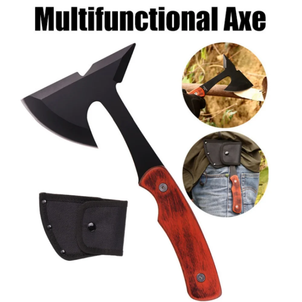 Survival Hunting Tomahawk Axe Multifunctional Axe Hatchet Camping Hand Fire Stainless Steel Axe Bone Knife Outdoor Survival Tool 2