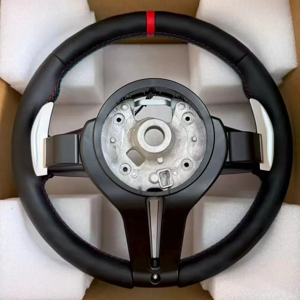 BMW F01 F06 F10 F11 F25 F26 F30 F31 F32 F12 F20 F21 F22 F33 F34 F36 M3 F80 M4 F82 M5 F90용 플랫 바텀 M 스포츠 스티어링 휠