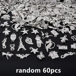 Multicolor Alloy Metal Cute Charms for DIY Jewelry Creations (Silver color)