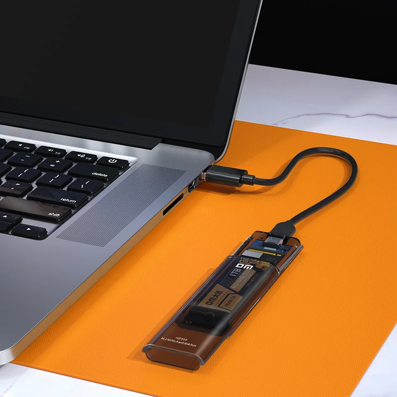 DM M.2 NVME SSD USB 3.1 C Ÿ   Ŭ ̽, ָ Ʈ ϵ ũ ڽ HD990, 10Gbps