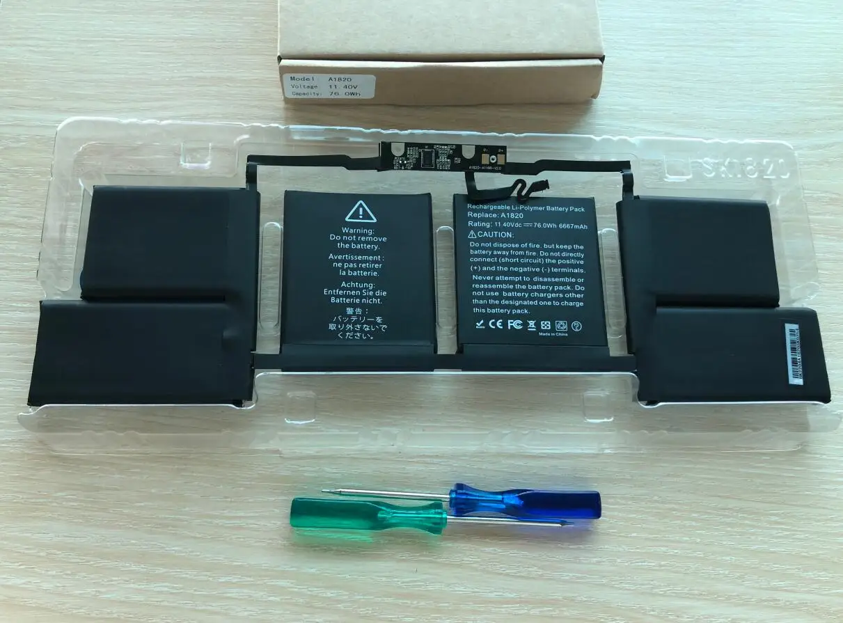 Nova Bateria do Portátil A1820 para Apple Macbook Pro 15 A1707 2023 2023 Ano 11.4v 6667mah - Imagem 2