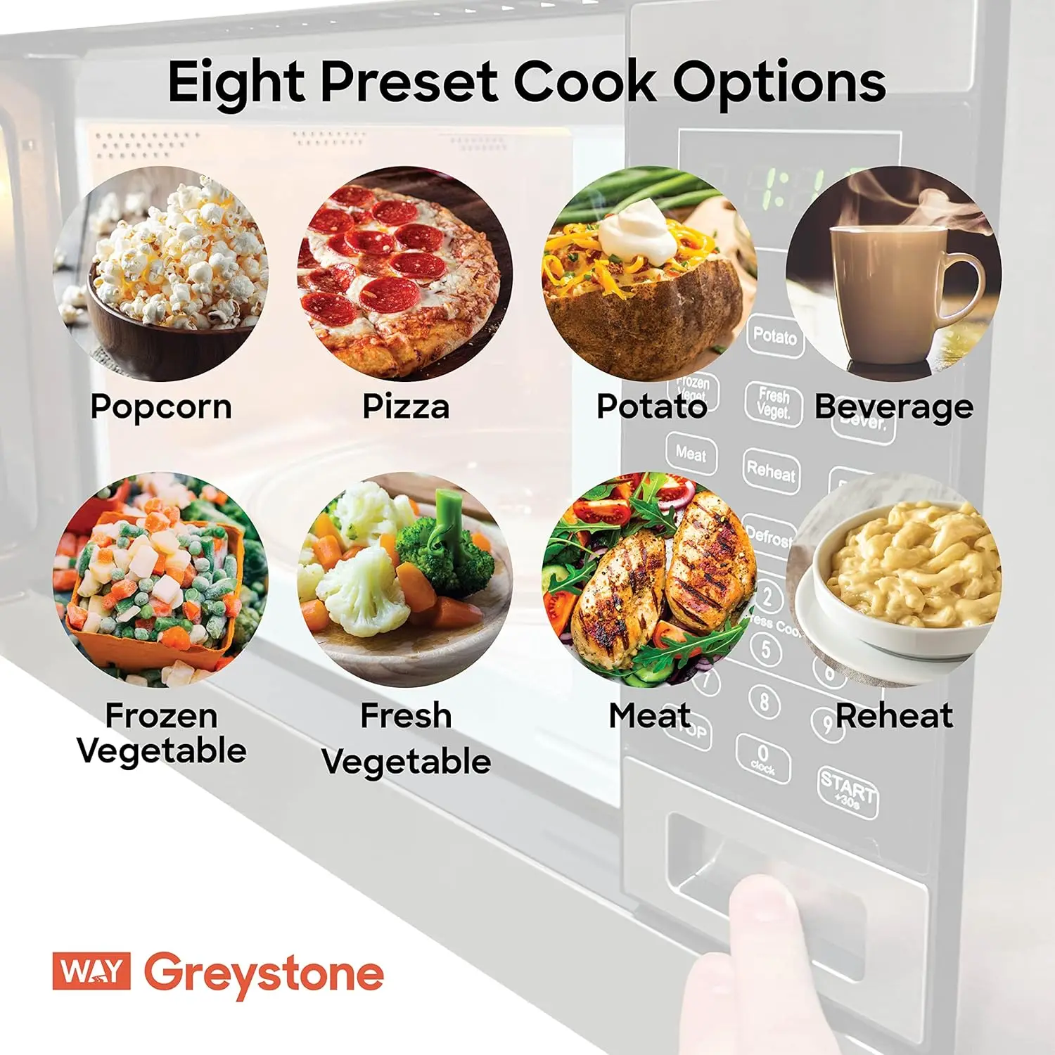 0.9 Cubic Foot, Built-In Microwave, Digital Touchpad, LED Display, Includes Trim, Stainless Steel 5