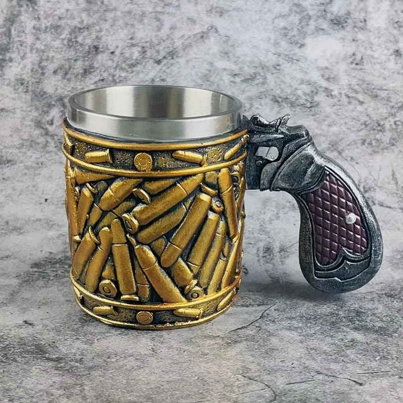 

Bullet Stainless Steel Cup Creative Revolver Bullet Cup Design Wine Commemorative Gift Bar American Beer Cup