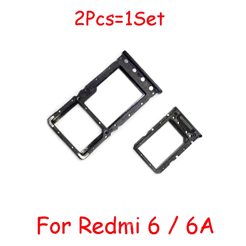 1set Sim Card Tray Xiaomi Redmi 6 6A SIM Card Tray Slot Holder Replacement Part phone sim tray holder
