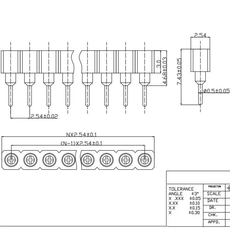 10Pcs/Lot Single Row 40Pin 2.54mm Round Female Pin Header image 5