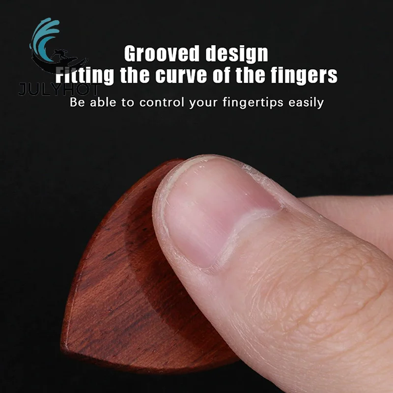 1/5Pcs Wooden Acoustic Guitar Picks Bass Ukulele Plectrum Picks Electric Guitar Can Be Drillable Pendant Gift
