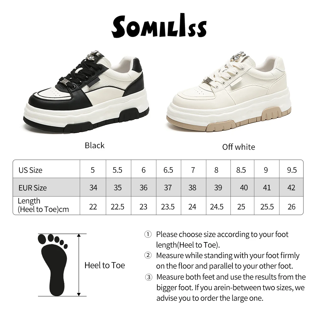 SOMILISS sepatu Sneakers Platform wanita, sepatu desain berlian