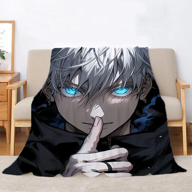 

Jujutsu Kaisen Nap Blanket for Winter Double Bedspread Fluffy Soft Blankets Knee Sofa Throw Bed Warm Oversized Luxury Thick Beds