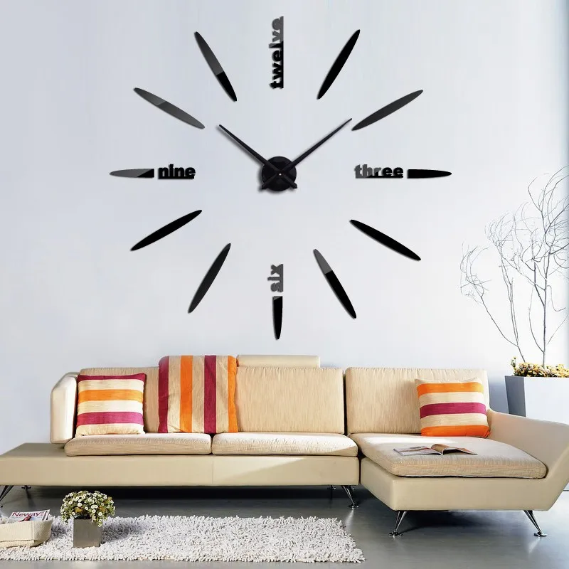3D Wall Clock Luminous Frameless Wall Clocks Stickers Silent Clock for Home Living Room Office Decor Bedroom Decor wall clock 3d wall clock