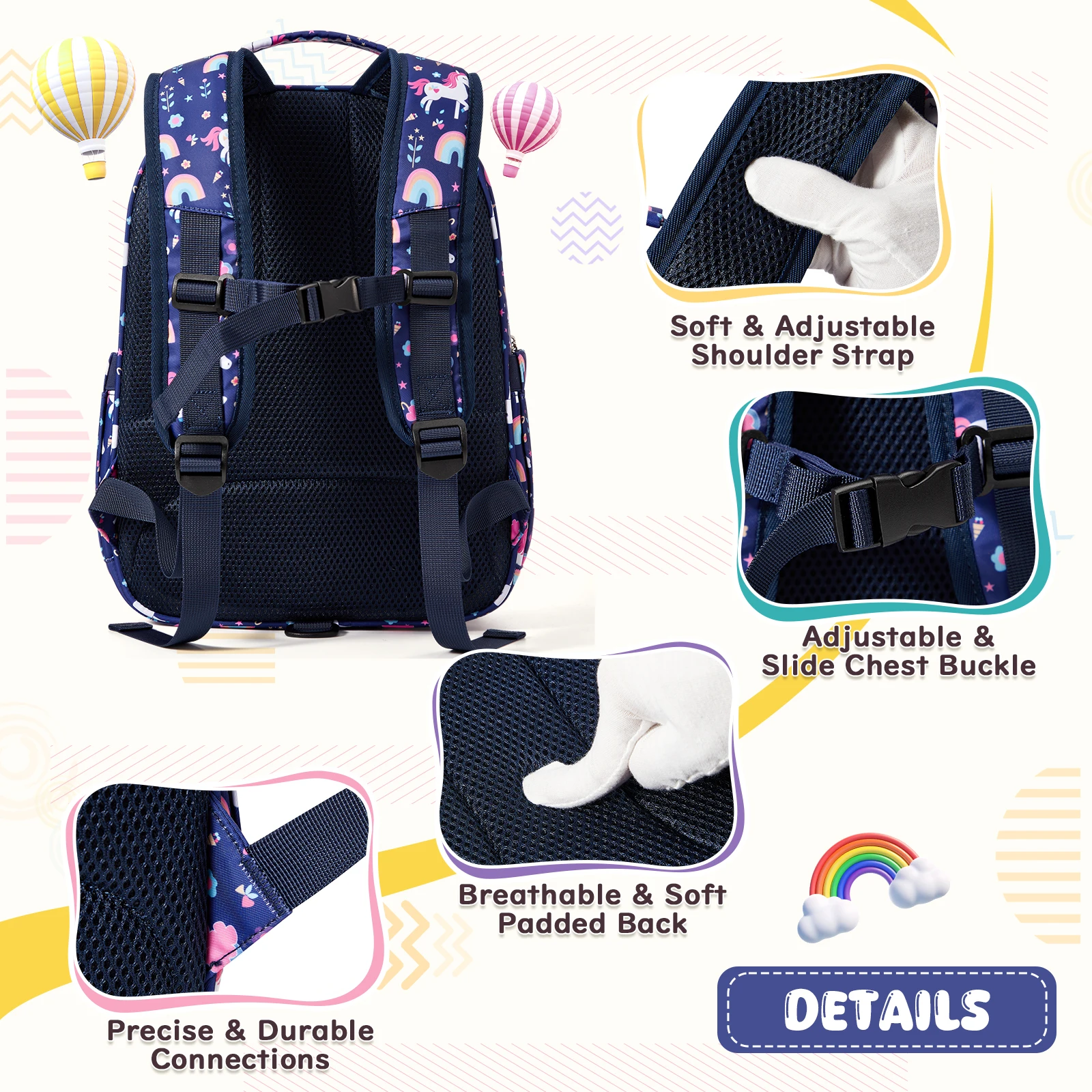 Cute Children's Backpack for Preschool Boys and Girls,Casual Style Multifunctional Bag With Fun Prints For Elementary Schoolbag 2
