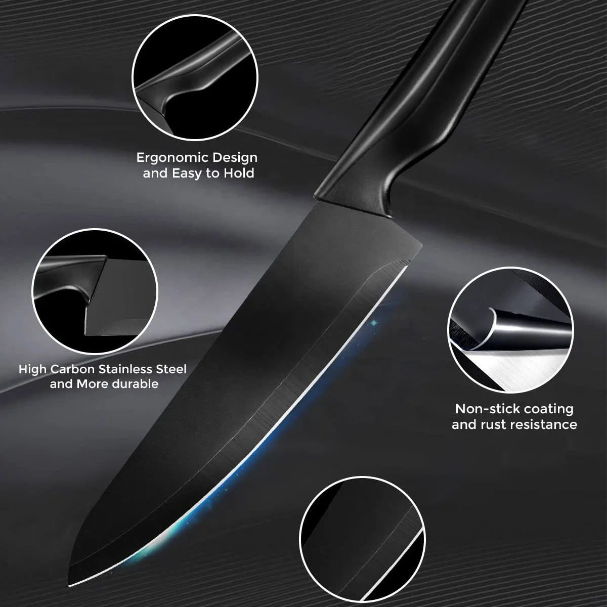 14 in 1 Kitchen Knives Set with Holder
