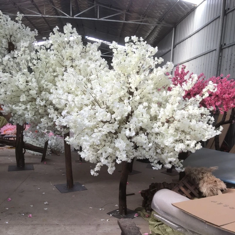 Árbol De Cerezo Artificial Con Flores Rosas - 1x0.6m, Decoración Interior/exterior, Sin Mantenimiento