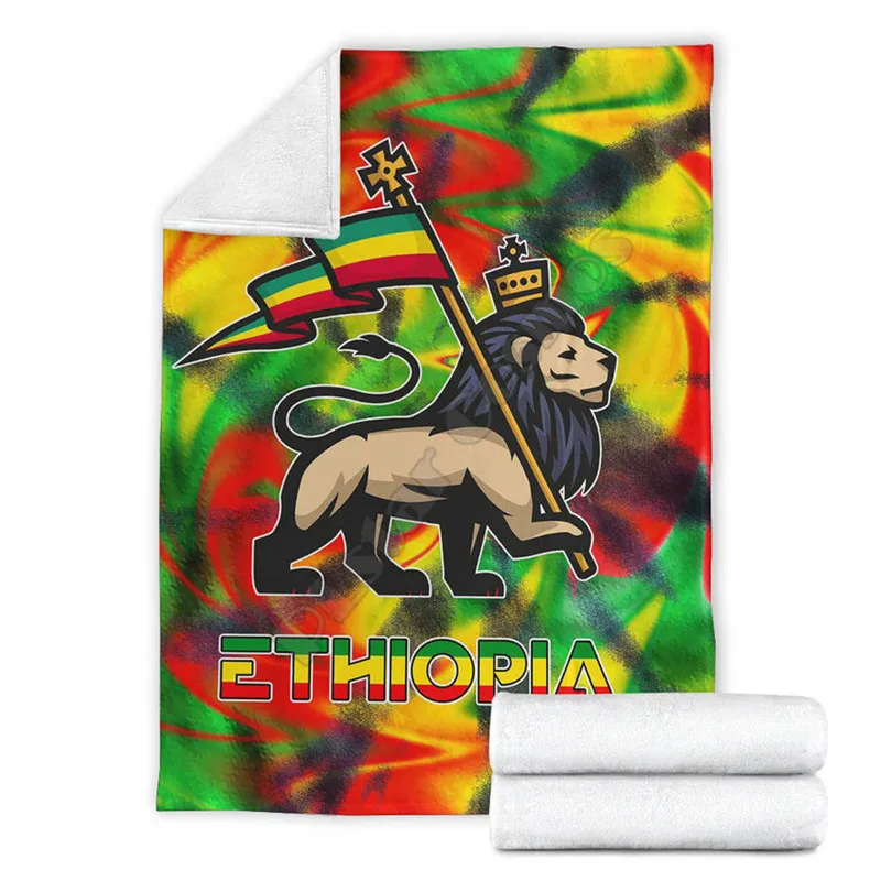 

Premium Blanket - Ethiopia 3D Pattern Premium Blanket 3D Printed Fleece Blanket Soft Bed Cover Sheet Plush Blanket