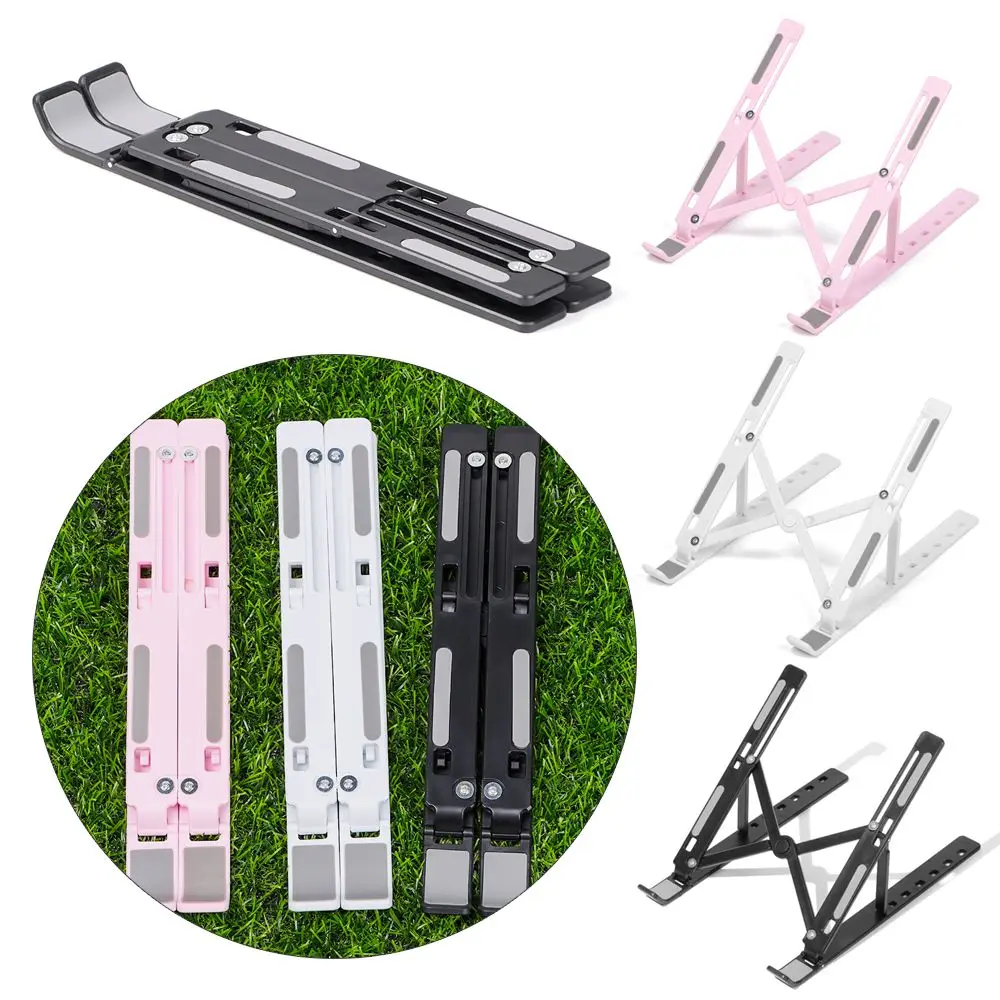 Macbook 용 Pro Air iPad의 새로운 기능 조정 가능한 노트북 스탠드 사무용품 데스크탑 홀더 접이식 지원