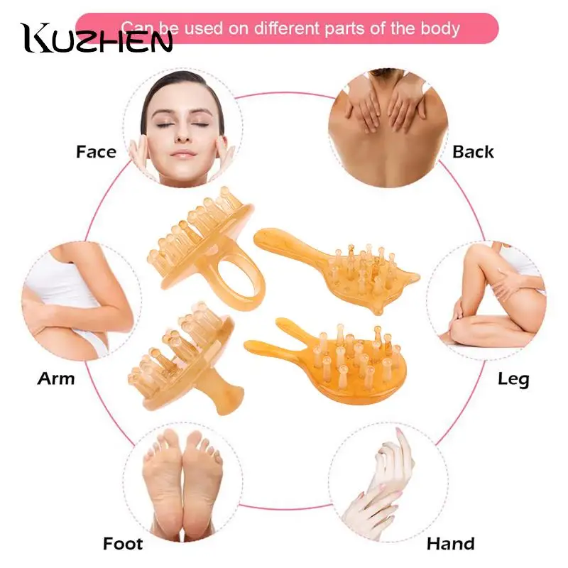 

Gua Sha Therapy Sandalwood Brush Anti-Static Natural Horn Massage Comb Scalp Massage Meridian Scraping Head Acupuncture Massager