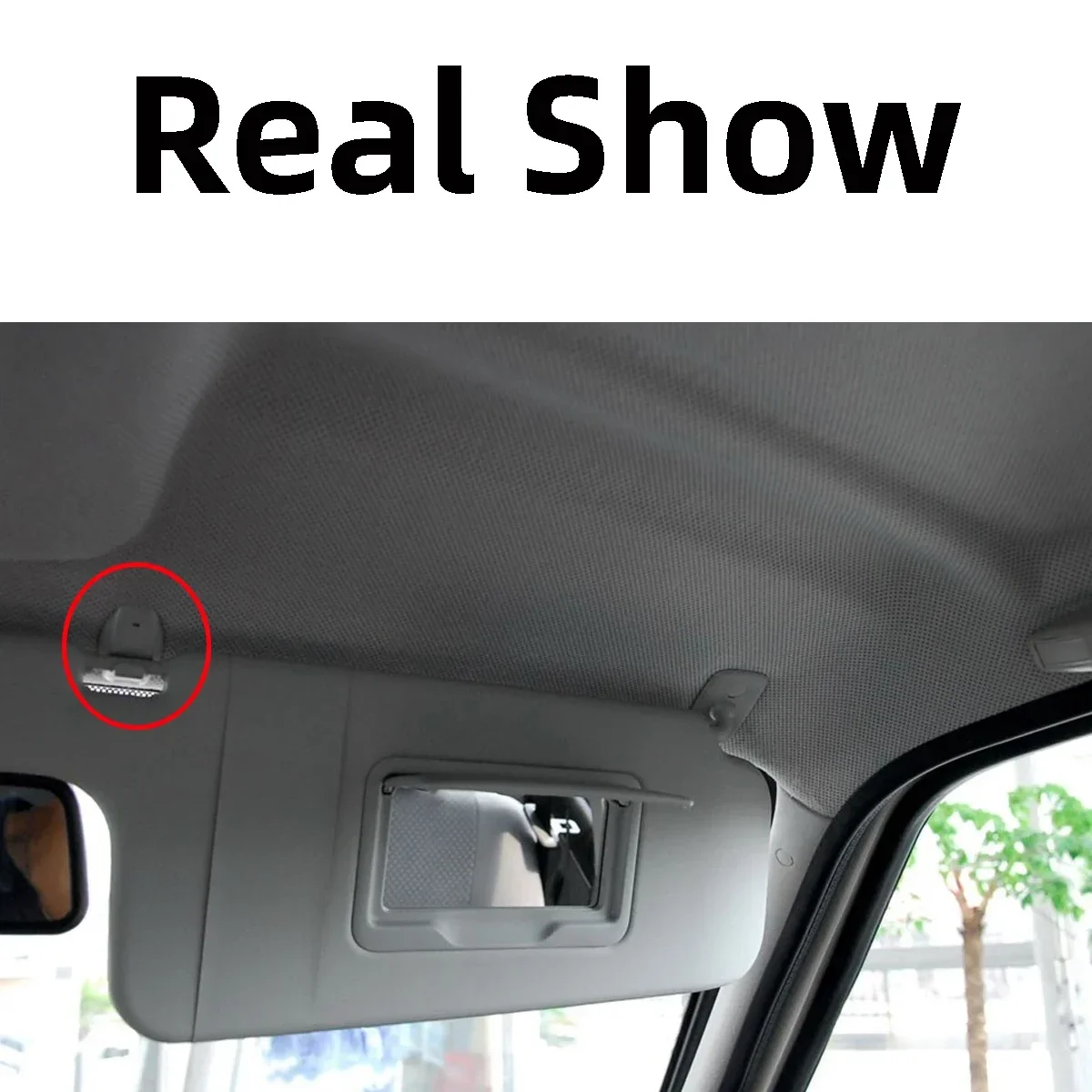 緑とベージュのサンバイザーフッククリップ,VWゴルフ1, 2